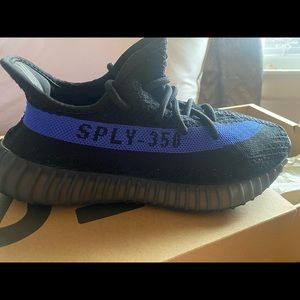 Black and blue yeezy boost